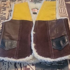 Mine Yellow and Brown Kids Vest